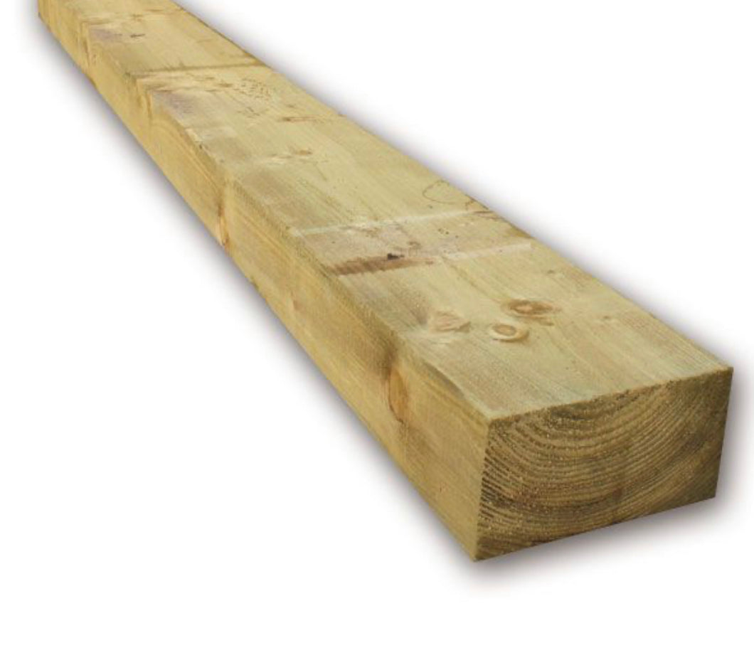 New Sleepers 100 x 200 x 2400mm&3000mm Sawn Green Tannalised (95x195mm finish)